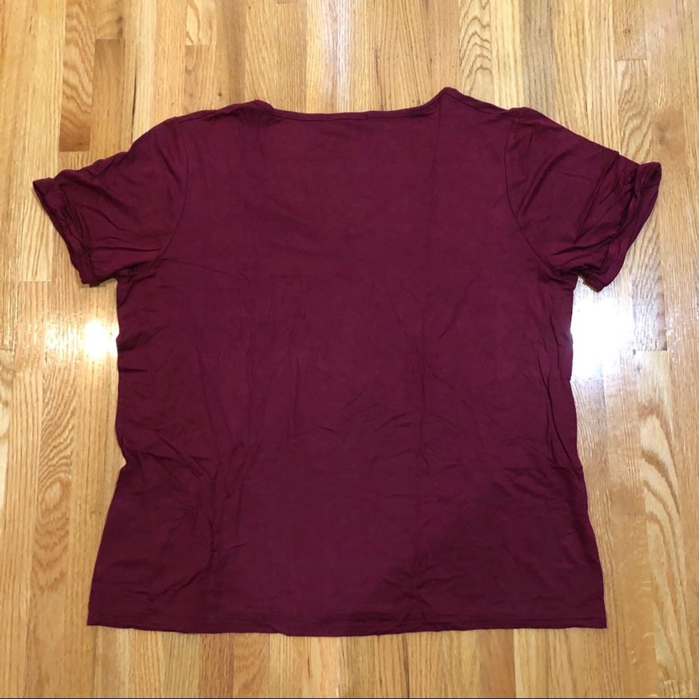 Missguided basic maroon tee - Picture 3 of 3